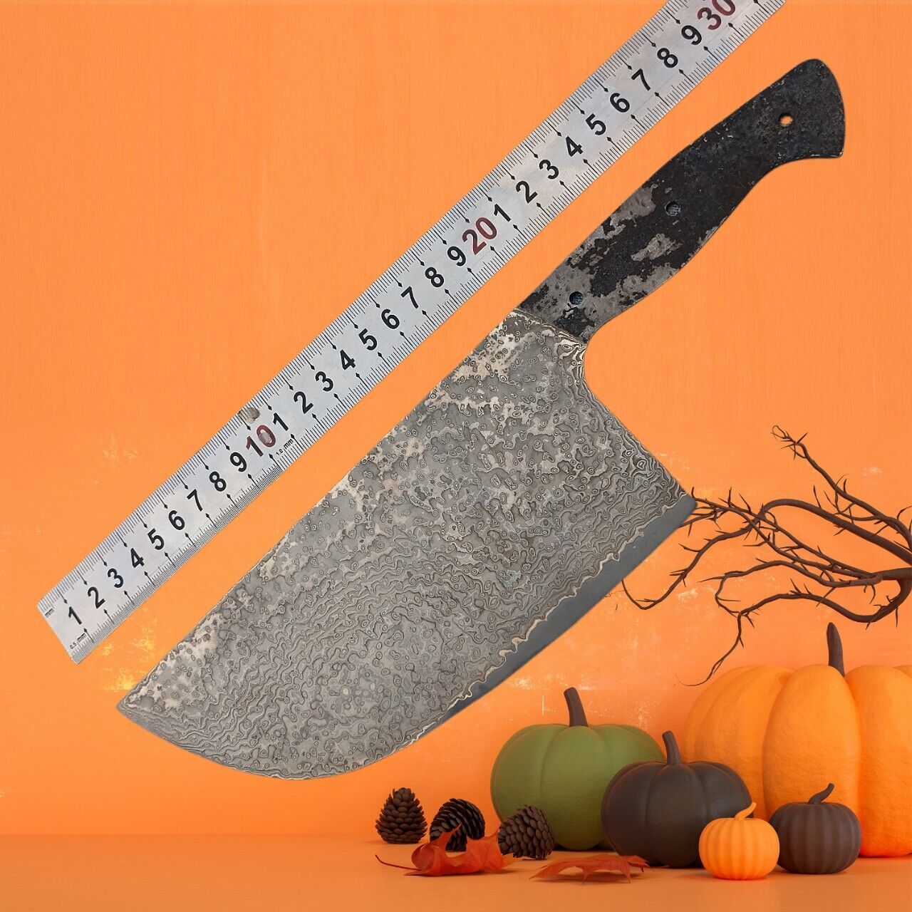 Damascus Steel Chef Knife Blank Blade DIY Tool Home Hobby Kitchen Craft Material