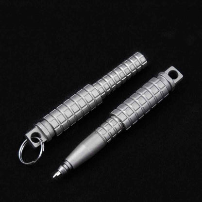 Mini Titanium Alloy Ball Point Pen Art Craft Pocket Keychain Carry EDC Gift