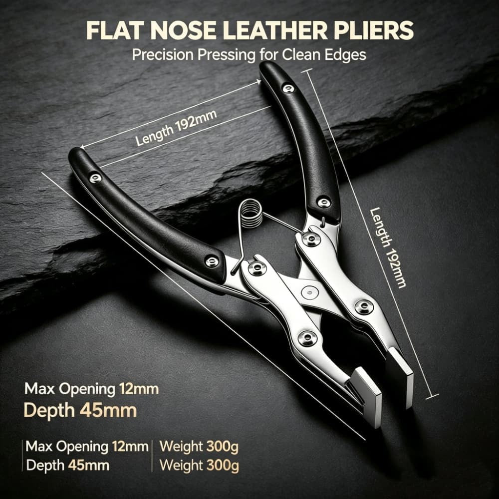 Leather Edge Pressing Pliers Flat Jaw Clamp Tool for DIY Leather Craft Work