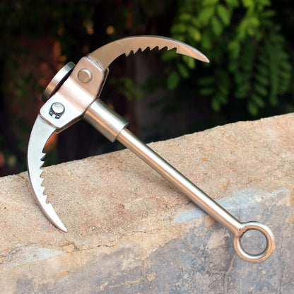 New Style Outdoor Climbing Folding Carabiner Steel Grappling Hook Survival Toos