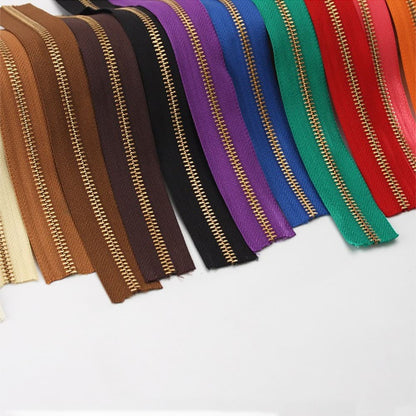 No3 Zipper Tape Brass Teeth One Way Zipper Bag Handbag Hand DIY Accessories