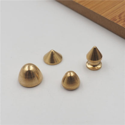 20pcs Solid Brass Pyramid Spikes Punk Rivets Studs Dog Collar Leather Craft DIY