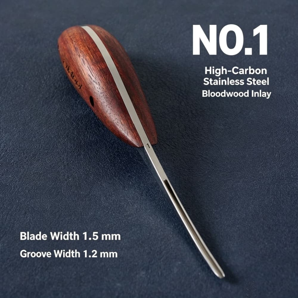 Leather Craft Adjustable Groover Creaser Edge Groove Cutter Stitching Hand Tool