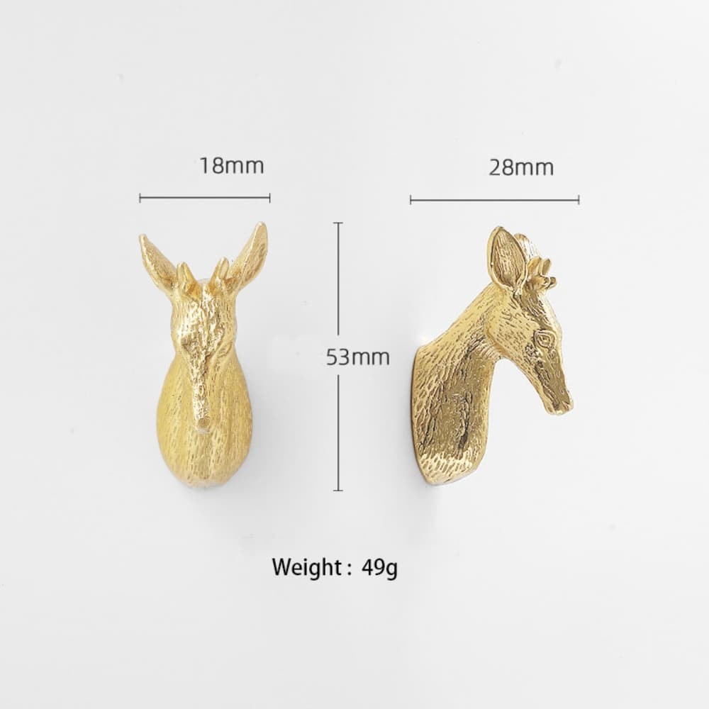 Animal Brass Cabinet Drawer Pull Handle Wardrobe Cupboard Furniture Hardware