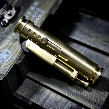 Vintage Solid Brass Lighter Side Ignition Retro Stylish Men Portable EDC Gift