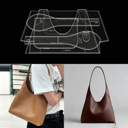 Acrylic Tote Shoulder Bag Pattern Leather DIY Handbag Template Craftsman