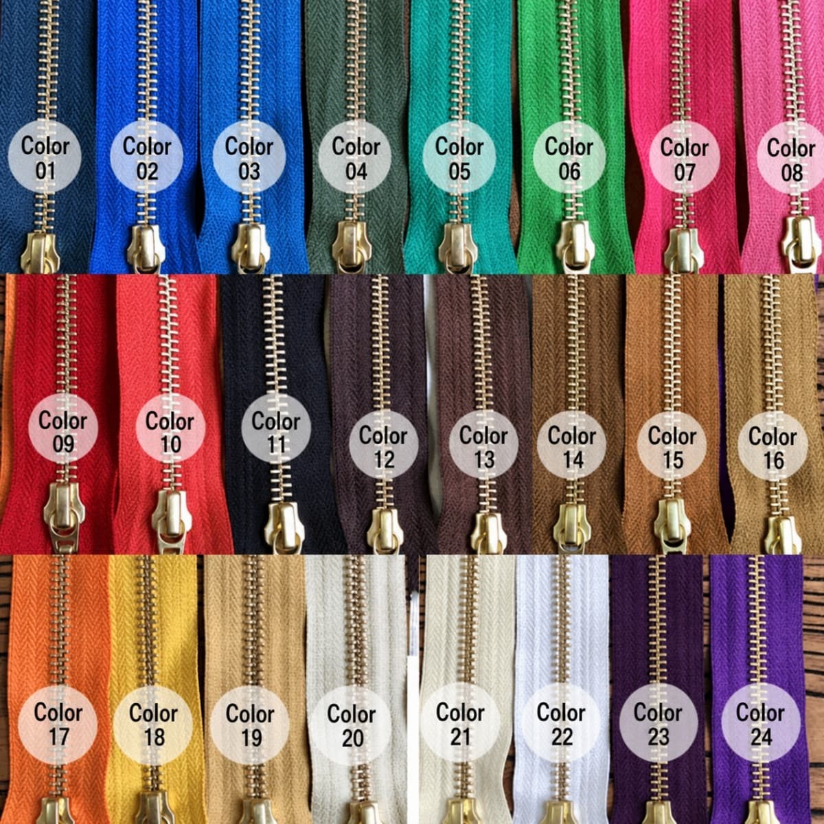 20cm Size #5 Metal Zipper Brass Pull for DIY Leather Bags Hardware Accessories