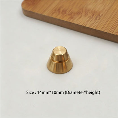 20pcs Solid Brass Pyramid Spikes Punk Rivets Studs Dog Collar Leather Craft DIY