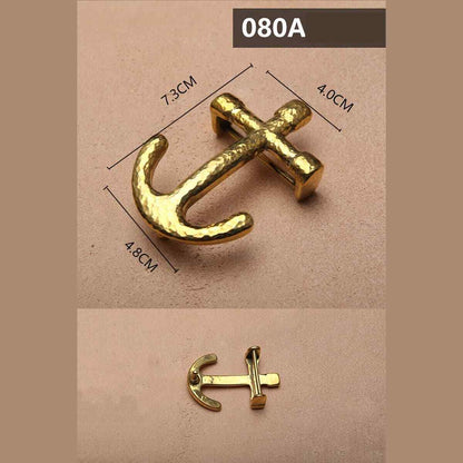 Retro Hammered Striation Solid Brass Pin Belt Buckle for Men Women Leather Craft Diy Making Belt Accessory