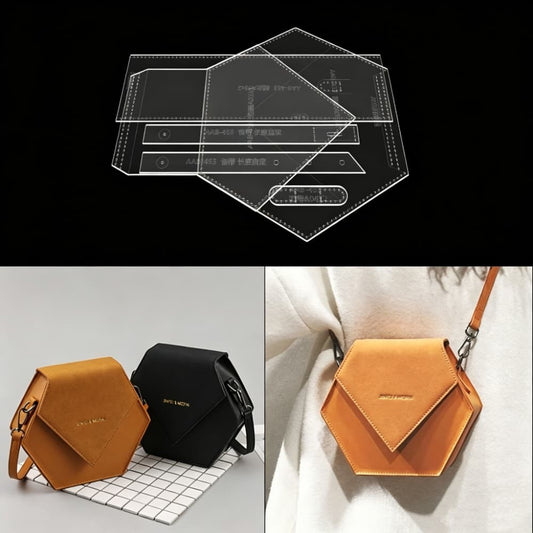 Acrylic Geometric Shoulder Crossbody Bag Pattern Leather Craftsman DIY Women