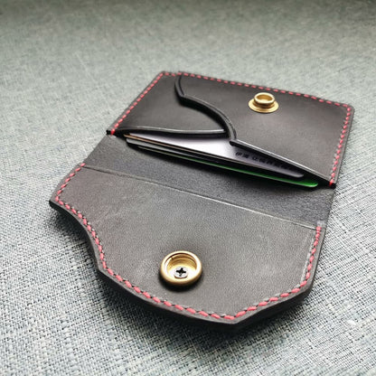 Handmade Ameikaji Style Original Design Minimalist Genuine Leather Card Holder
