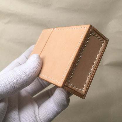 Handmade Custom Made Genuine Leather Cowhide Cigarette Case Pocket Holder Box