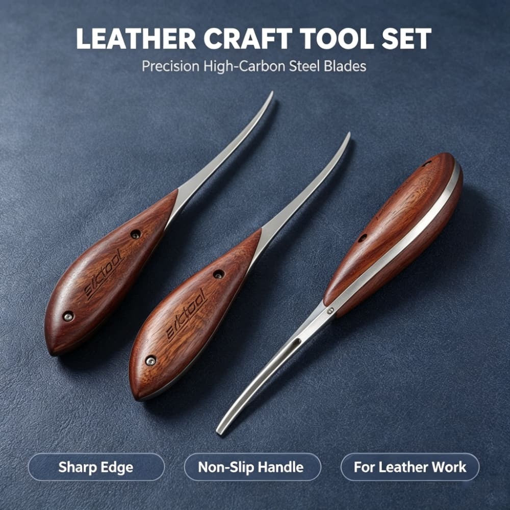 Leather Craft Adjustable Groover Creaser Edge Groove Cutter Stitching Hand Tool