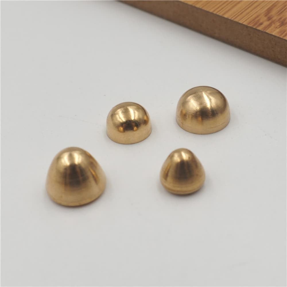20pcs Solid Brass Pyramid Spikes Punk Rivets Studs Dog Collar Leather Craft DIY