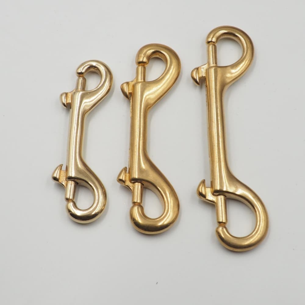 Solid Brass Double End Hook Buckle Heavy Duty Bag Connector Pet Leash Snap Clip