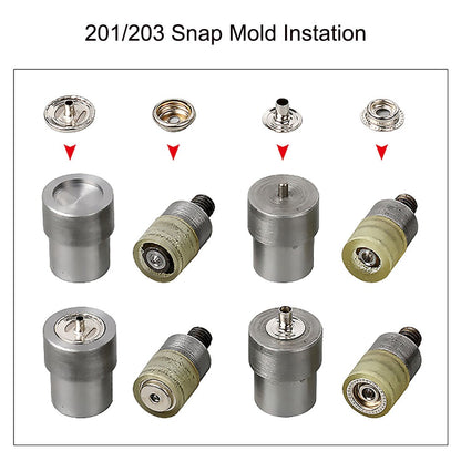 Manual Button Installation Machine Mute Stamping Snap Rivets Eyelet Mold Tools