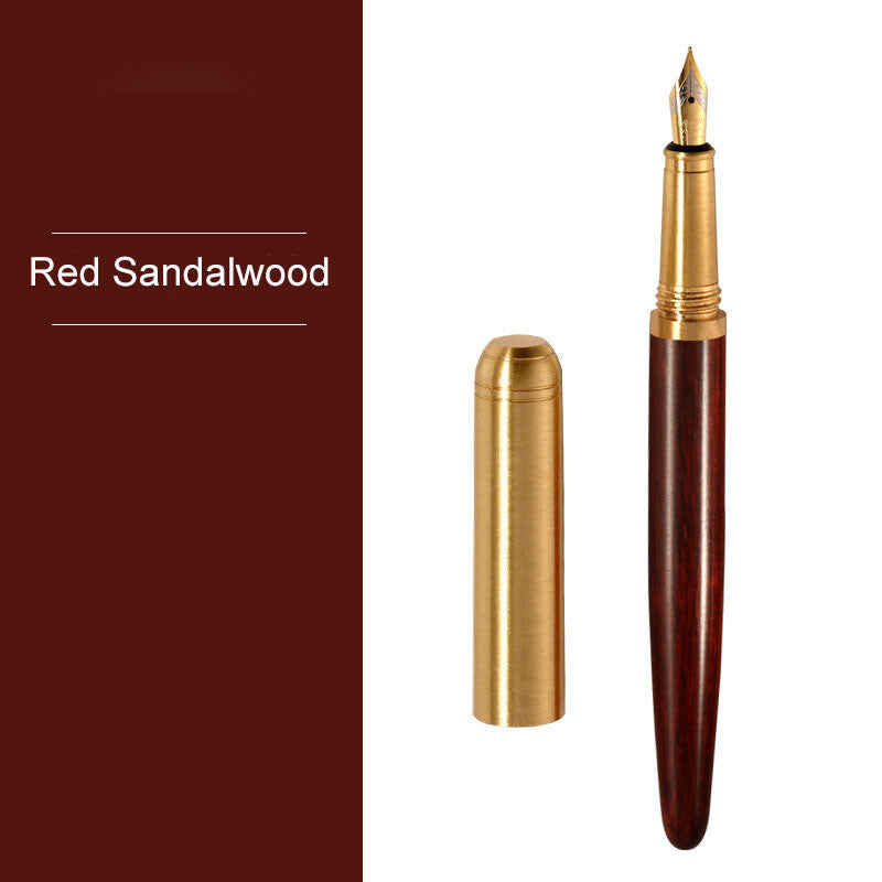 Brass Real Nature Wood Business Ink Pen Sign Pen Creative Gift Pen