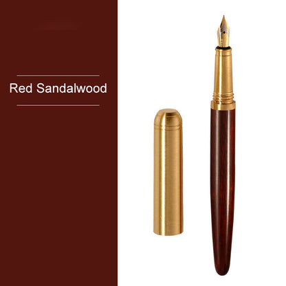Brass Real Nature Wood Business Ink Pen Sign Pen Creative Gift Pen