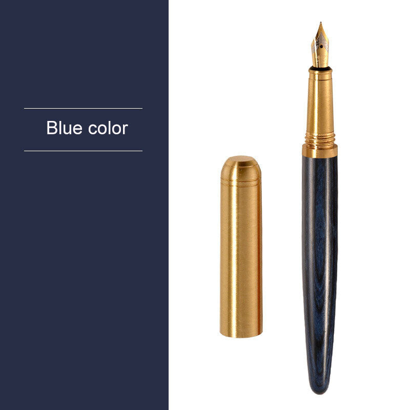 Brass Real Nature Wood Business Ink Pen Sign Pen Creative Gift Pen