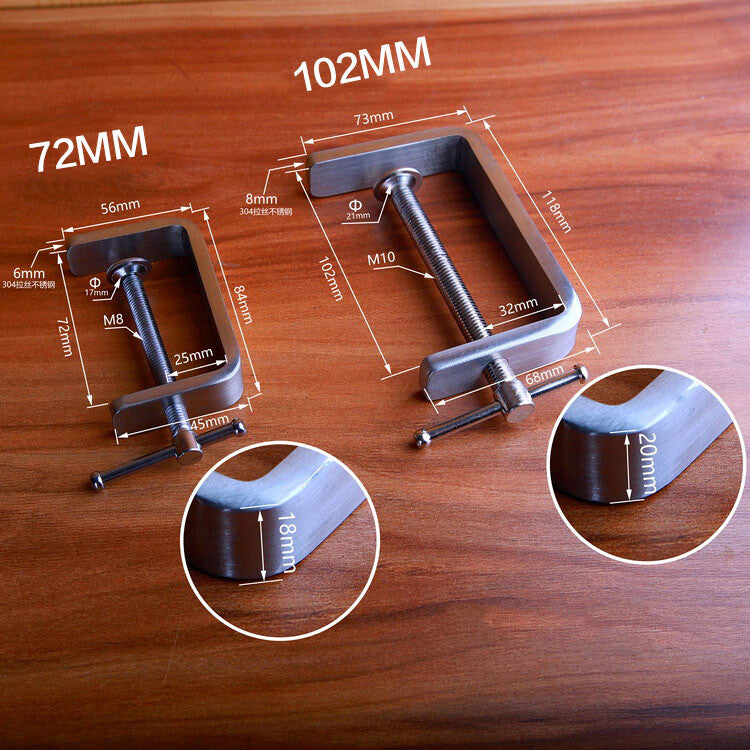 High Quality Stainless Steel G Clamp Leather Craft Woodwork C Joiner DIY Tools