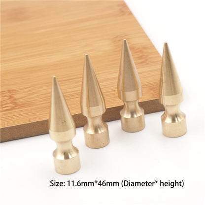 20pcs Solid Brass Pyramid Spikes Punk Rivets Studs Dog Collar Leather Craft DIY