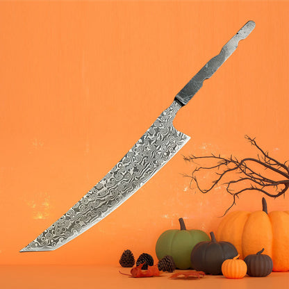 Kitchen Fruit Knife Blank Outdoor Blade DIY Tool Home Hobby Vg10 Damascus Steel