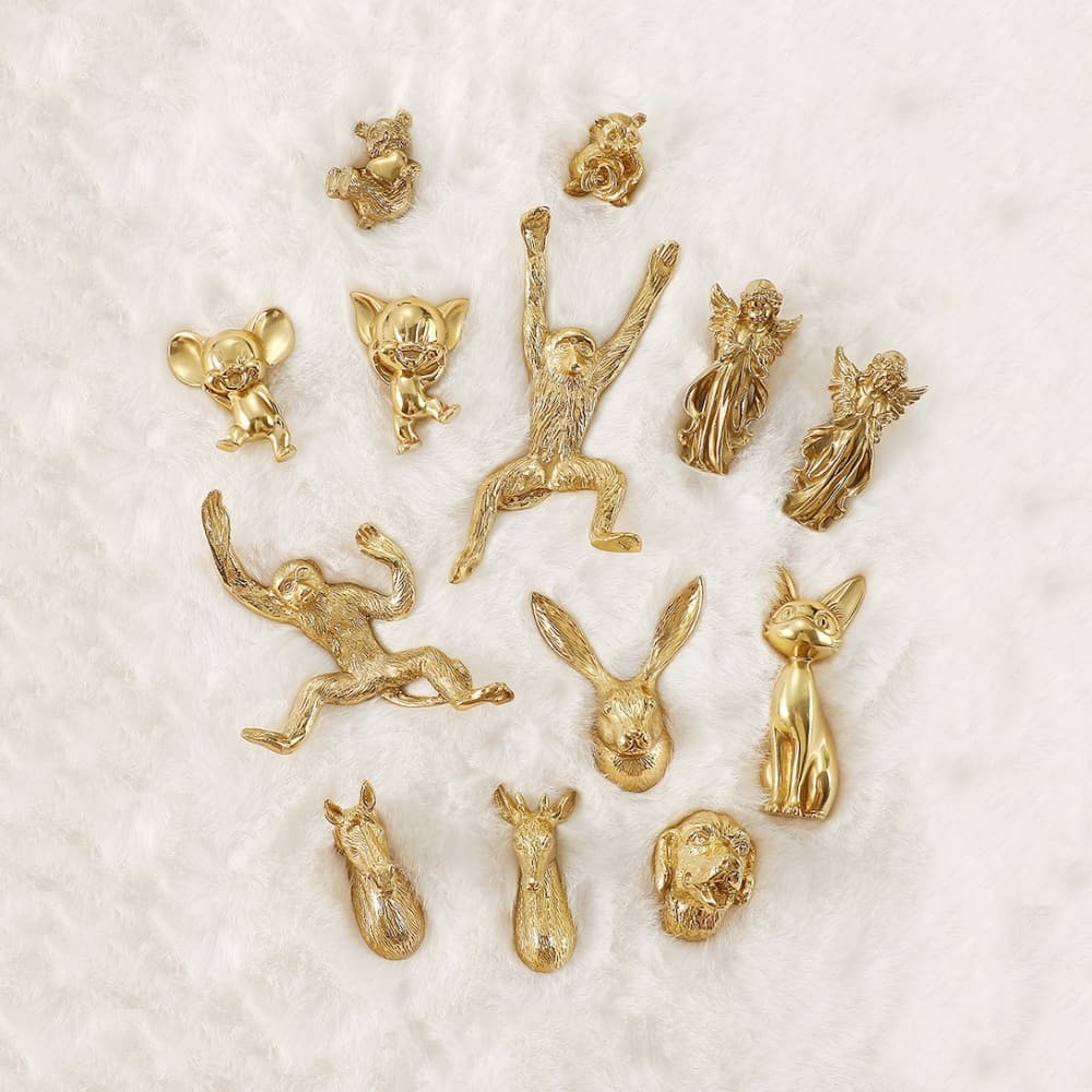 Animal Brass Cabinet Drawer Pull Handle Wardrobe Cupboard Furniture Hardware
