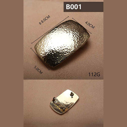 Retro Hammered Striation Solid Brass Pin Belt Buckle for Men Women Leather Craft Diy Making Belt Accessory