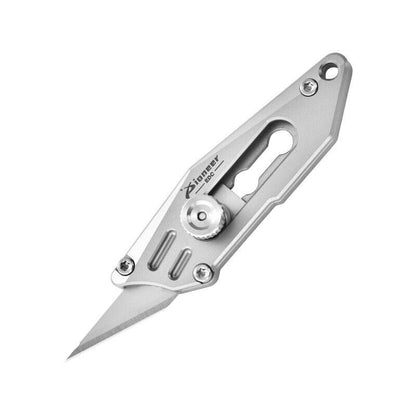 Mini Titanium Alloy Utility Knife Keychain Portable EDC Blade Replaceable Cutter