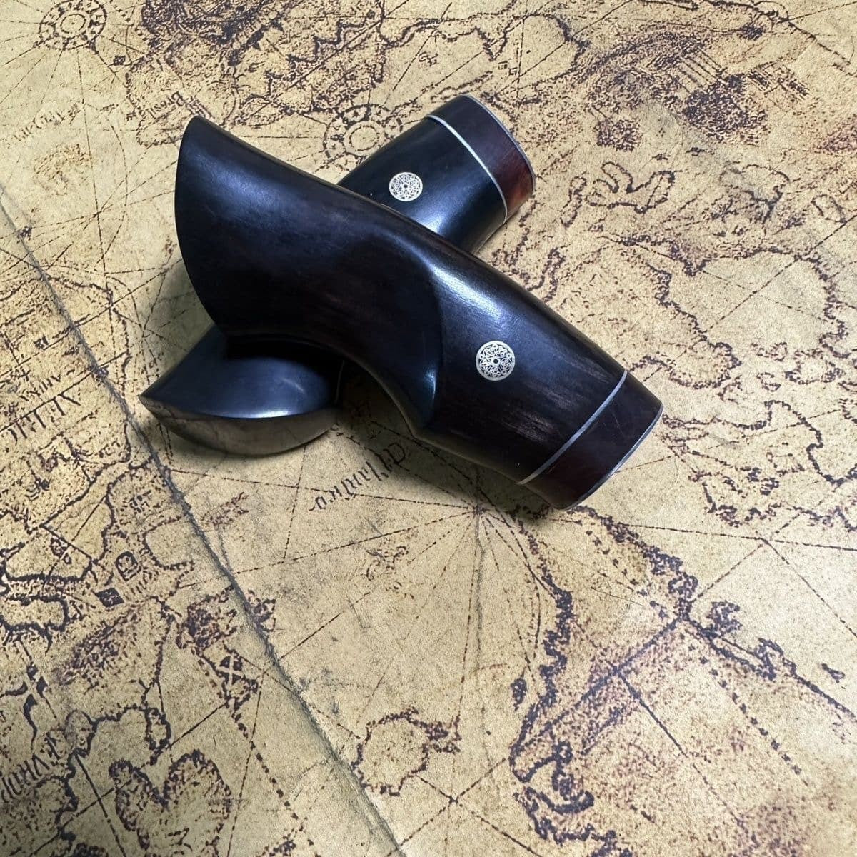 Luxury Polished Premium Ebony Wood Rosewood Handles for DIY Knives Hand Craft