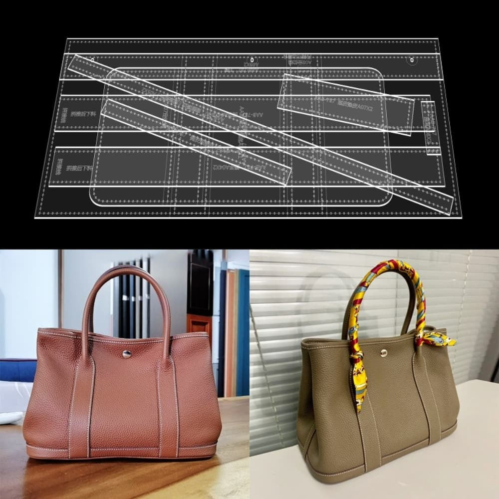 DIY Acrylic Templates for Leather Tote Garden Bucket Bags AAB787