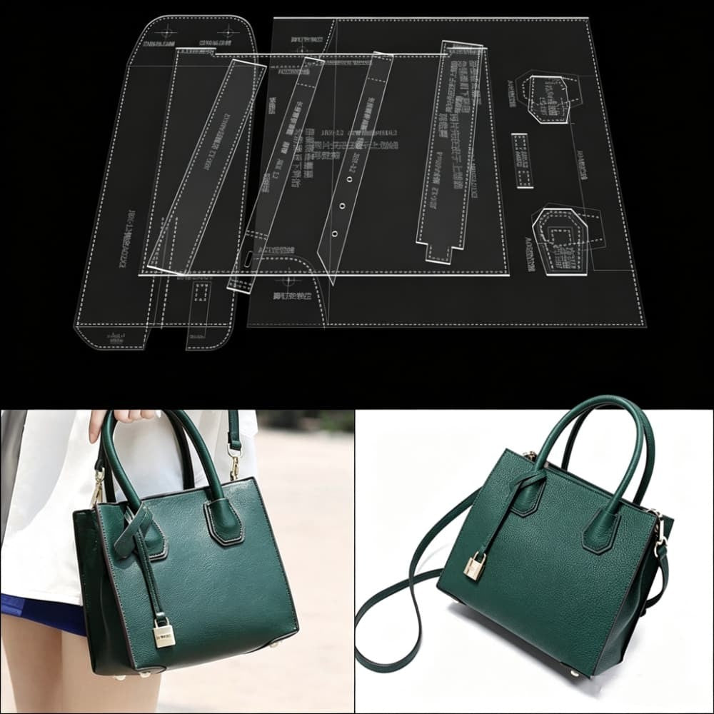 DIY 2mm Thickness Acrylic Templates for Leather Shoulder Crossbody Tote Bags
