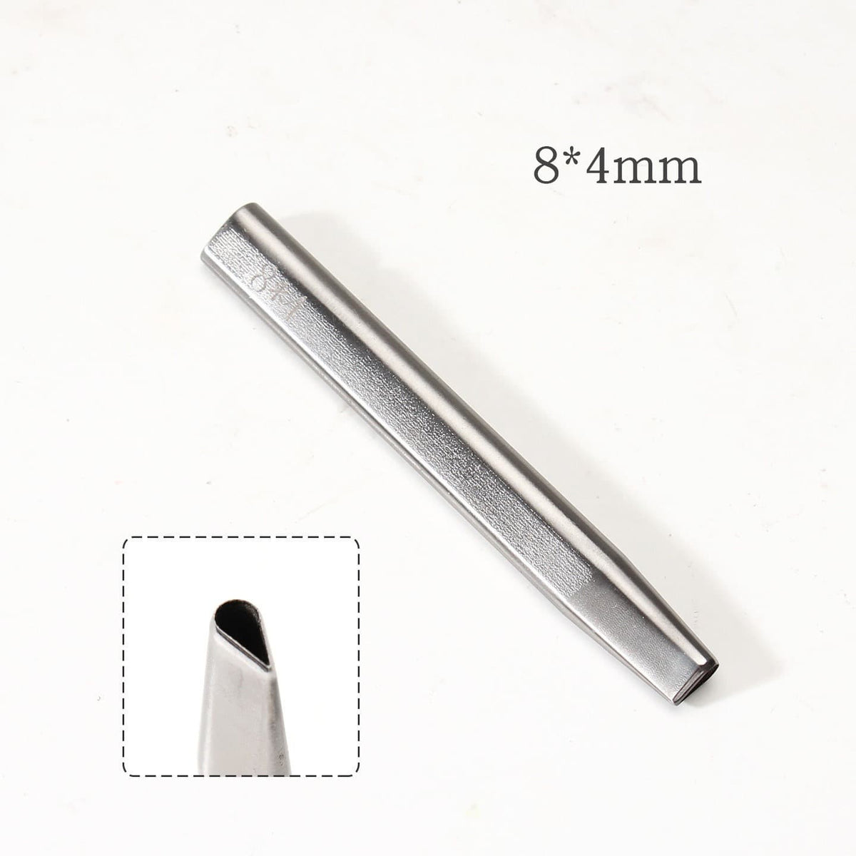 Leather Craft Belt Hole Punch Oval Flat Straight Teardrop Single DIY 440C Tool
