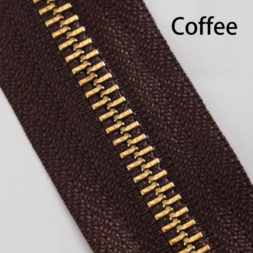 30cm Size #5 Metal Zipper Brass Pull for DIY Leather Bags Hardware Accessories