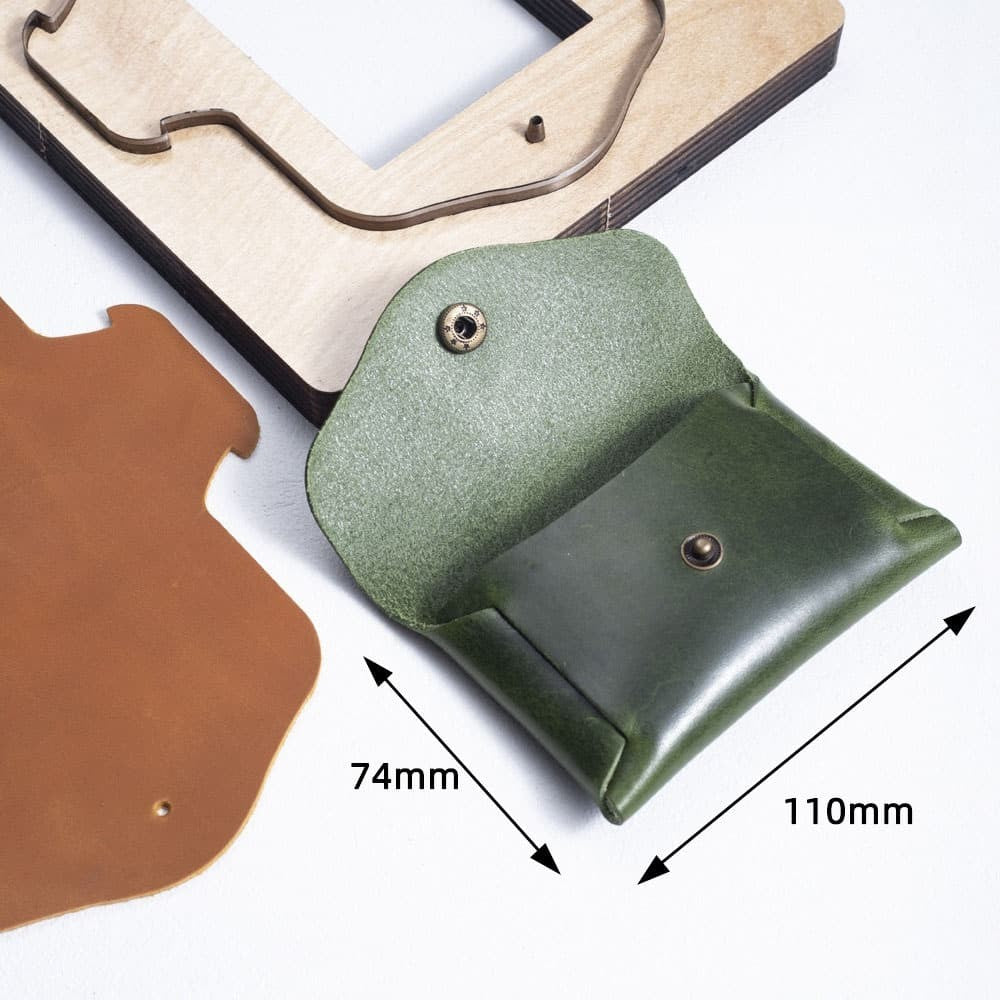 Japanese Steel No Sew Cutting Die Template for Leather Card Case Coin Purse DIY