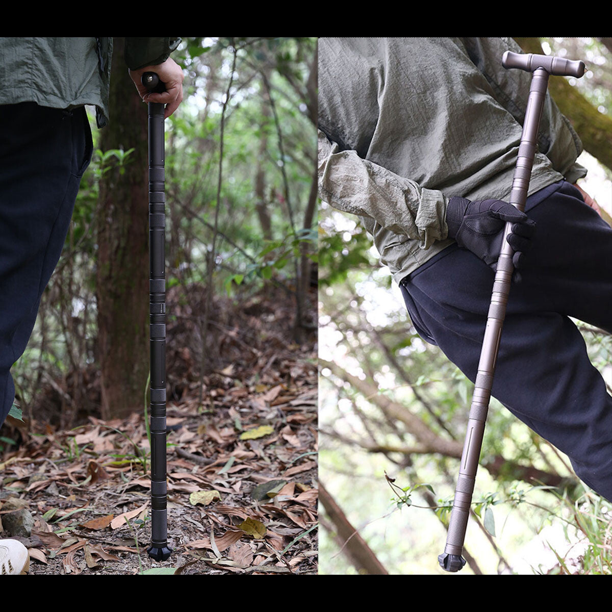 Multifunctional Aluminum Hiking Poles Portable Outdoor Trekking Walking Stick