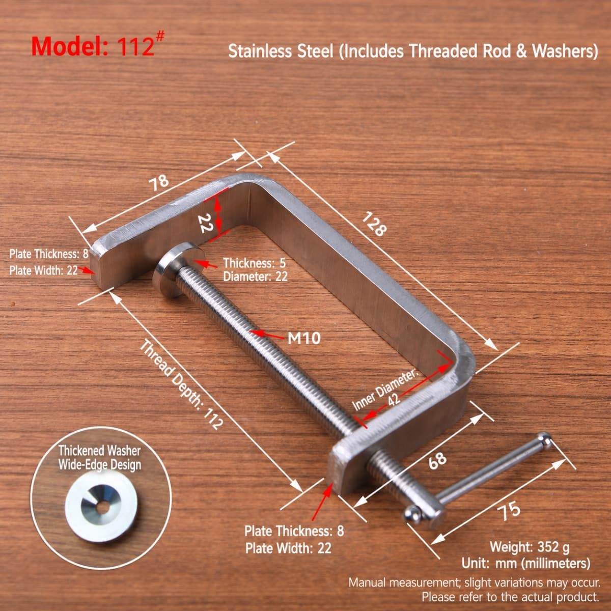 High Quality Stainless Steel G Clamp Leather Craft Woodwork C Joiner DIY Tools
