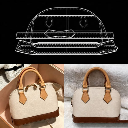 Acrylic Shell Bag Pattern Leather DIY Shoulder Crossbody Template Cut Free