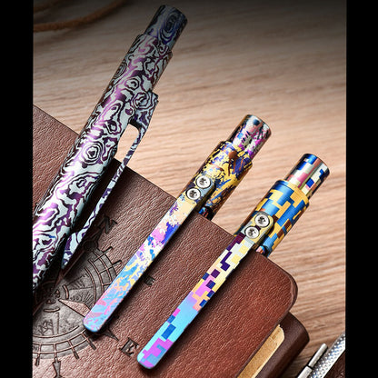 Colorful Titanium Alloy Pen Personalized Camouflage Bolt Design EDC Fashion Gift