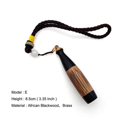 Wooden Craft Mini Bottle With Spoons Keychain Necklace Vials for Storing Herbs