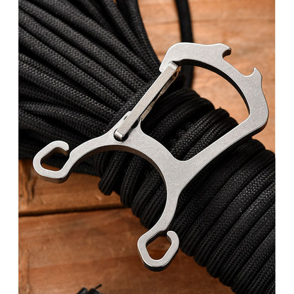 Mini Titanium Alloy Keychain catapult Bottle Opener Portable Slingshot EDC Tool