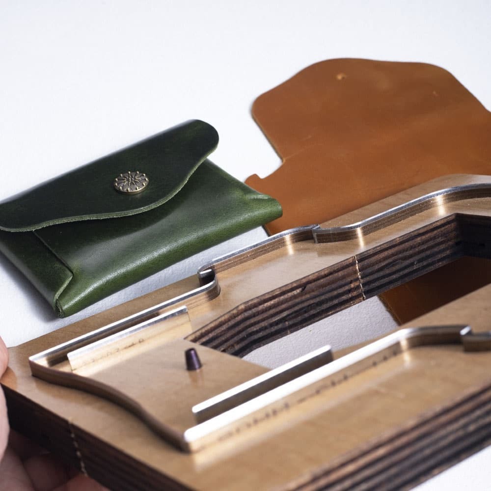 Japanese Steel No Sew Cutting Die Template for Leather Card Case Coin Purse DIY