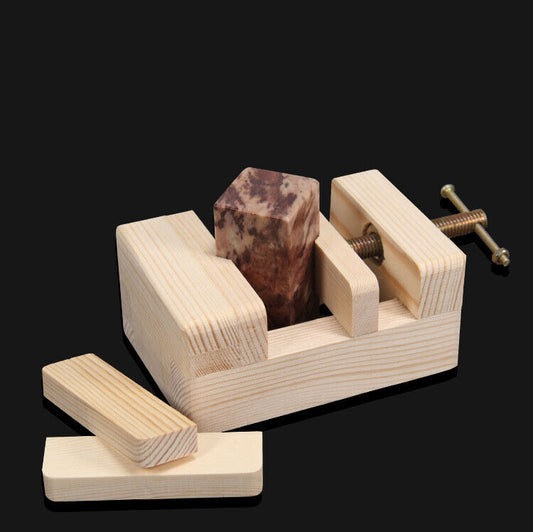 Wooden Multifunctional Mini Bench Vice Fixture Olive Seal Engrave Carve Clamp