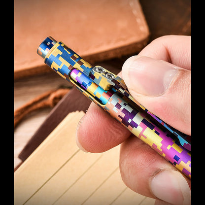 Colorful Titanium Alloy Pen Personalized Camouflage Bolt Design EDC Fashion Gift