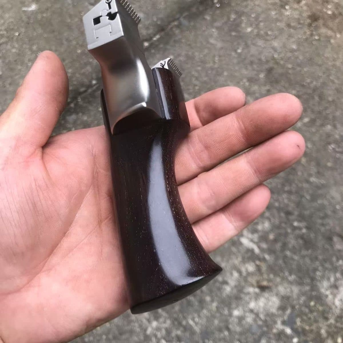 Flat Band Titanium Alloy Slingshot Quick Release Ebony Handle Outdoor Hunting