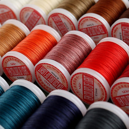 Hand Sewing Polyester Waxed Thread 0.5mm 135m No Fray No Fuzz for Leather DIY