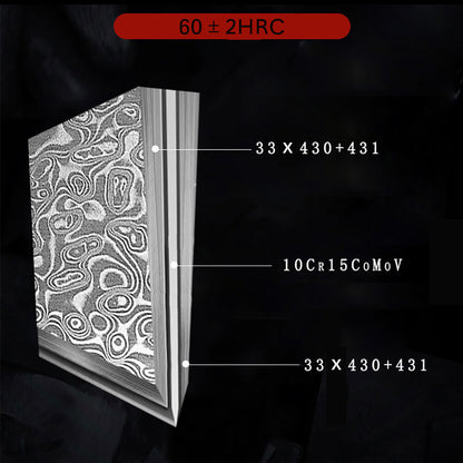 Handmade Damascus Steel Billet 500x50x5mm Pattern-Welded Knife Blade Blank DIY