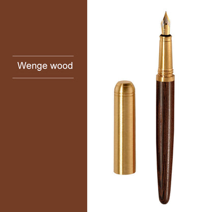 Brass Real Nature Wood Business Ink Pen Sign Pen Creative Gift Pen