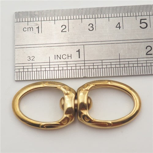 Solid Brass Swivel Figure 8 Ring Pet Leash Connector Bag Strap Hardware Link DIY