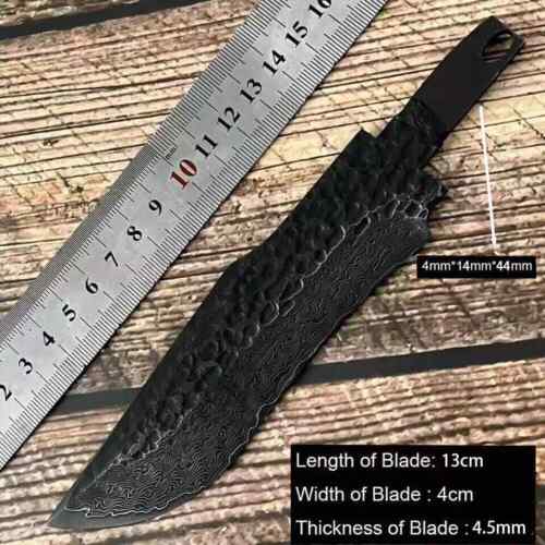 Forged Damascus Steel Billet Blade Blank Making Outdoor Knife EDC Diy Material